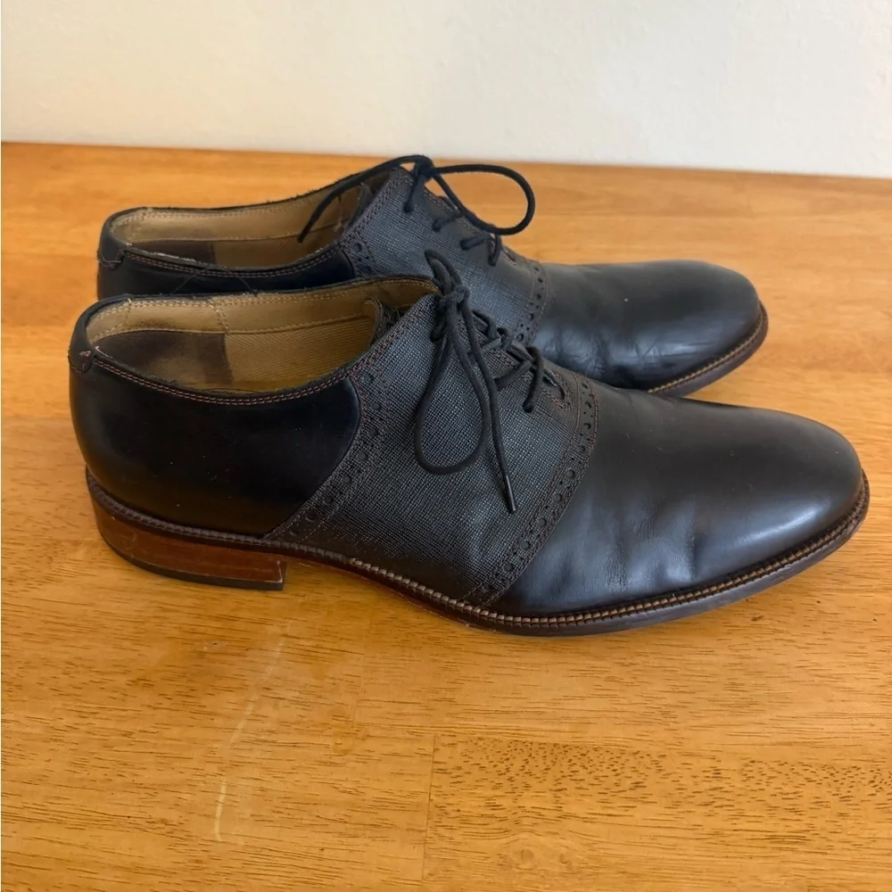 Cole Haan Williams Casual Saddle Men's Size 8.5 Black Lace up Oxfords C14389